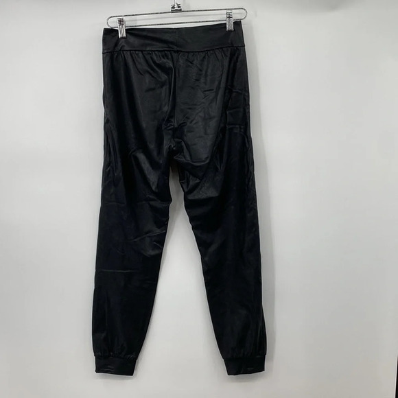 Commando Jogger Pants Womens Sz Small Black Faux Leather Loose Tapered High Rise - Picture 7 of 11